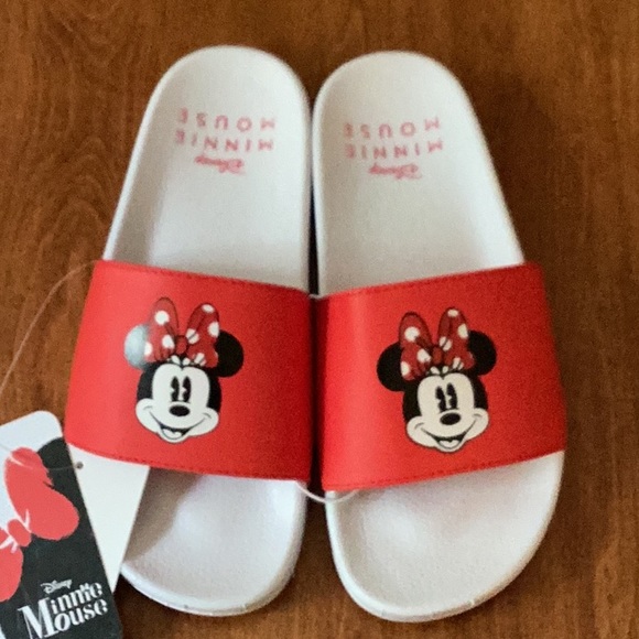 DISNEY Minnie Mouse slides Sz 2 / 3 youth - Picture 2 of 3